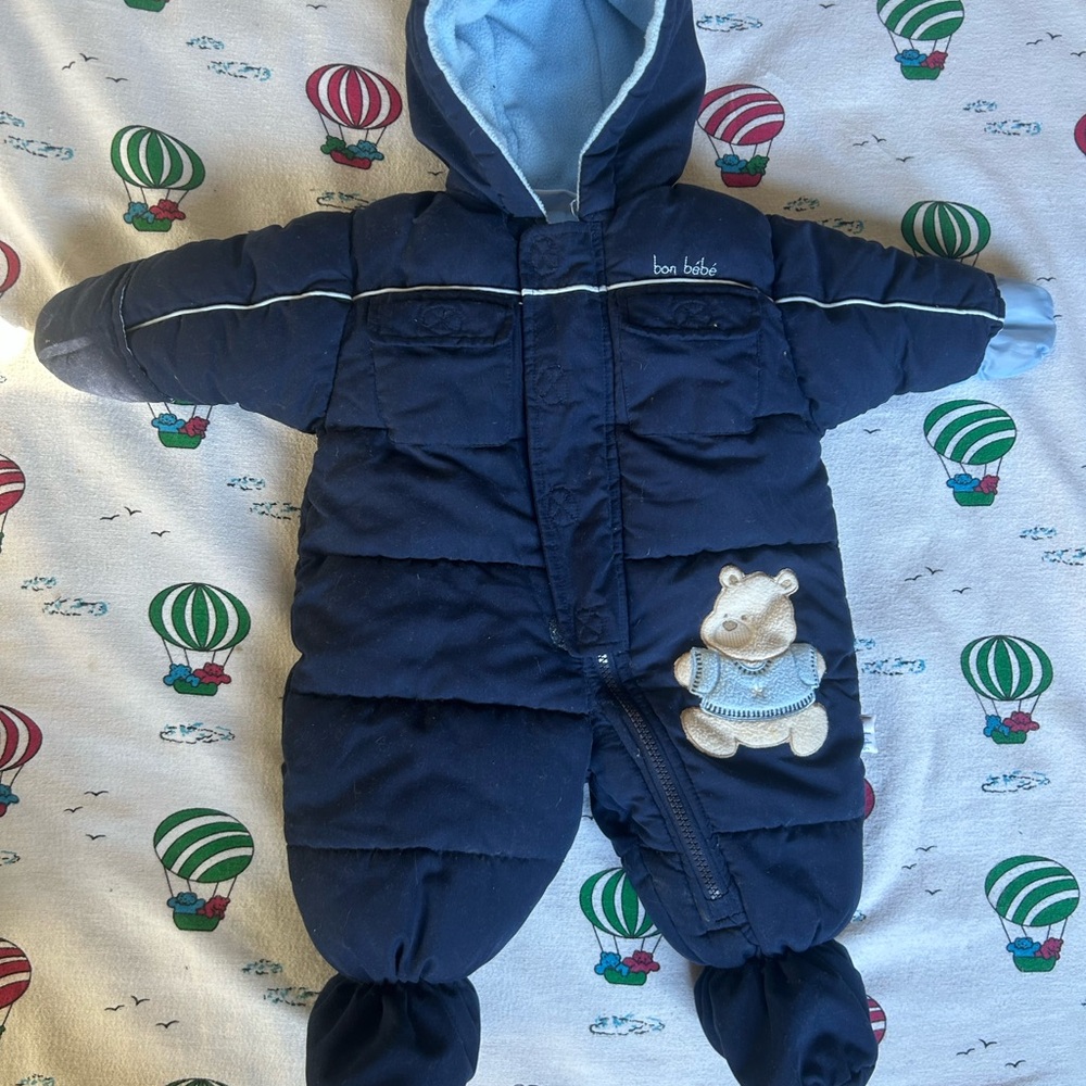 Bon Bébé Navy Blue Baby Snowsuit